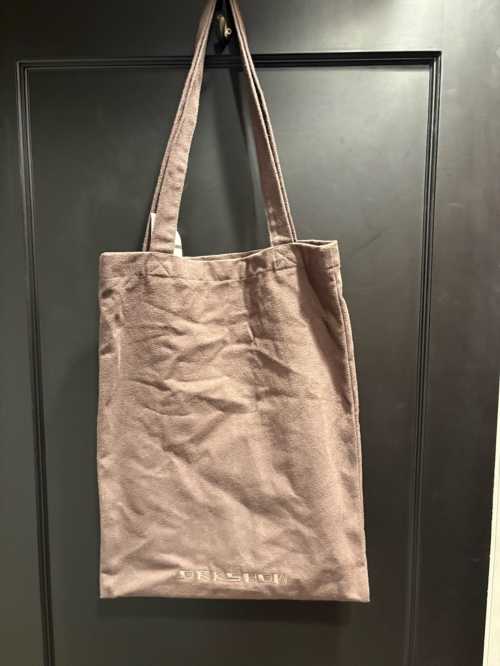 Rick Owen’s dark shadow Tote Bag with Embroidered Logo Mauve men’s women’s